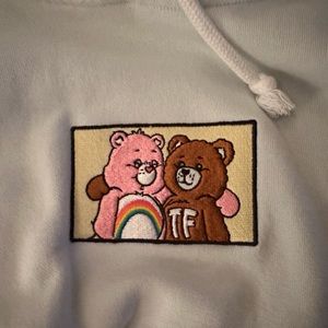 Teddy Fresh White Hoodie with Bear Patch (Care Bears)